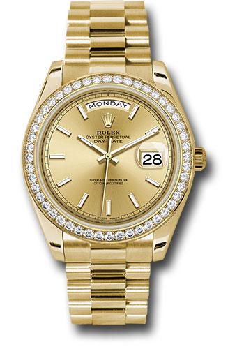 Rolex Day-Date 228348RBR Yellow Gold 40 Bezel - Champagne Index Dial - President Bracelet - chip Main image