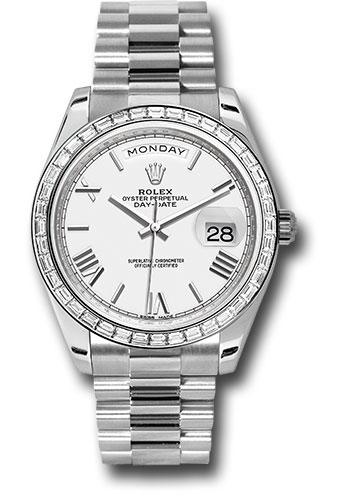 Rolex Day-Date 228396TBR 950 Platinum 40 Bezel - White Bevelled Roman Dial - President Bracelet - wrp Main image