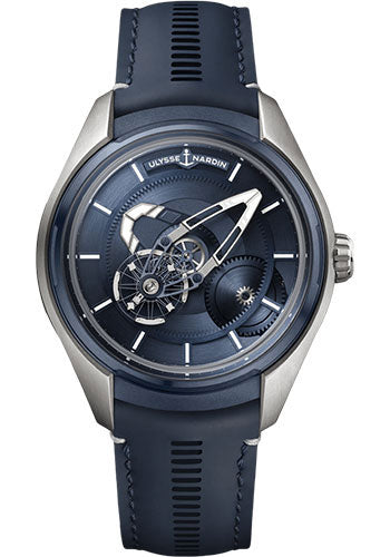 Ulysse Nardin 2303-270.1/03 Freak X 43mm Titanium Case Blue Dial Blue Leather Strap