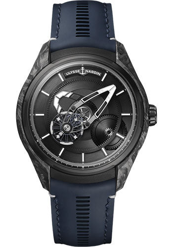 Ulysse Nardin 2303-270.1/CARB Freak X 43mm Titanium Case Black Dial Blue Leather Strap