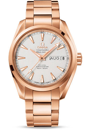 Omega Seamaster 231.50.39.22.02.001 Aqua Terra Co-Axial Annual Calendar 38.5mm Red Gold Case - Teak-Silver Dial Main image