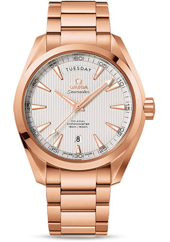 Omega Seamaster 231.50.42.22.02.001 Aqua Terra Co-Axial Day-Date 41.5mm Red Gold Case - Teak-Silver Dial Main image