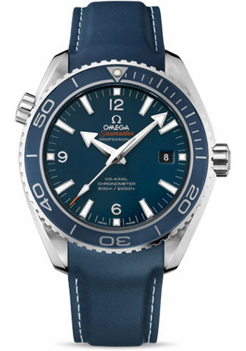 Omega Seamaster 232.92.46.21.03.001 Planet Ocean Big Size 45.5mm Titanium Liquidmetal Case - Blue Unidirectional Bezel - Blue Dial - Blue Rubber Strap