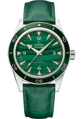 Omega Seamaster 234.93.41.21.99.001 300 Omega Co-Axial Master Chronometer - 41mm Platinum Case - Deep Green Dial - Green Leather Strap Main image