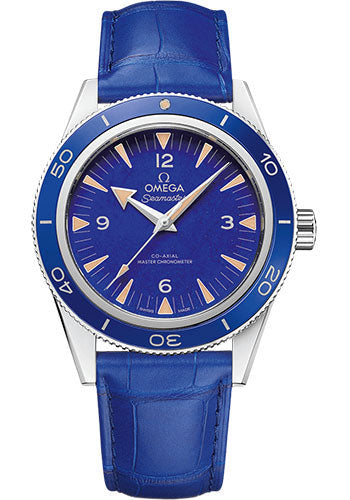 Omega Seamaster 234.93.41.21.99.002 300 Omega Co-Axial Master Chronometer - 41mm Platinum Case - Deep Blue Dial - Blue Leather Strap Main image