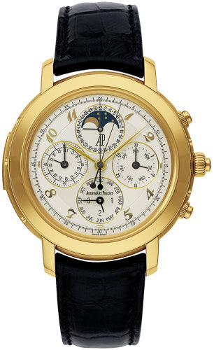 Audemars Piguet Jules Audemars 25866BA.OO.D002CR.02 42mm Grande Complication Yellow Gold Silver Arabic Dial & Fixed Bezel Leather Bracelet Main image