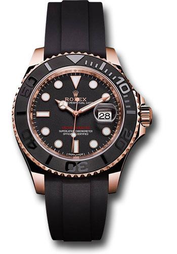 Rolex Yacht-Master 268655 Everose Gold 37 Matt Black Dial - Oysterflex Strap