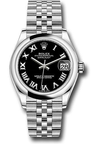Rolex Datejust 278240 Steel and White Gold 31 Domed Bezel - Black Roman Dial - Jubilee Bracelet - 2020 Release - bkrj
