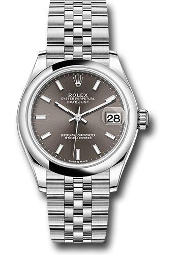 Rolex Datejust 278240 Steel and White Gold 31 Domed Bezel - Dark Grey Index Dial - Jubilee Bracelet - 2020 Release - dkgij Main image