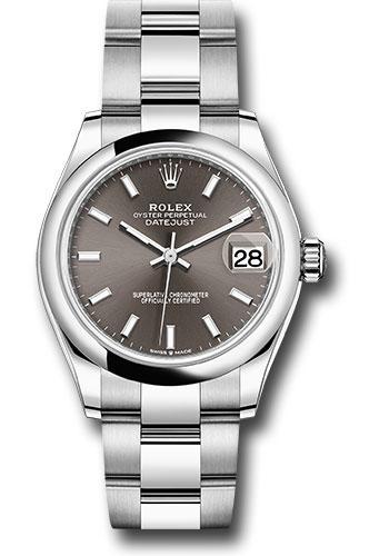 Rolex Datejust 278240 Steel and White Gold 31 Domed Bezel - Dark Grey Index Dial - Oyster Bracelet - 2020 Release - dkgio Main image