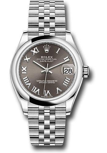 Rolex Datejust 278240 Steel and White Gold 31 Domed Bezel - Dark Grey Roman Dial - Jubilee Bracelet - 2020 Release - dkgrj
