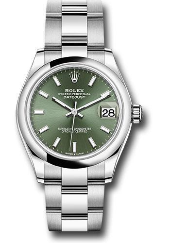 Rolex Datejust 278240 Steel and White Gold 31 Domed Bezel - Mint Green Index Dial - Oyster Bracelet - 2020 Release - mgio Main image