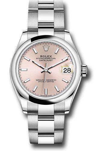 Rolex Datejust 278240 Steel and White Gold 31 Domed Bezel - Pink Index Dial - Oyster Bracelet - 2020 Release - pio