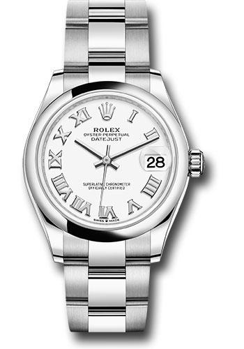 Rolex Datejust 278240 Steel and White Gold 31 Domed Bezel - White Roman Dial - Oyster Bracelet - 2020 Release - wro