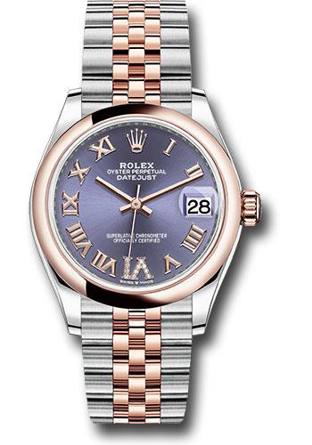 Rolex Datejust 278241 Steel and Everose Gold 31 Domed Bezel - Chocolate Diamond Roman VI Dial - Jubilee Bracelet - aubdr6j