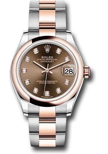 Rolex Datejust 278241 Steel and Everose Gold 31 Domed Bezel - White Roman Dial - Oyster Bracelet - chodo