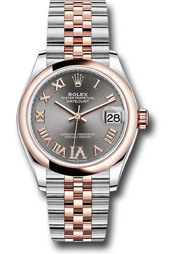 Rolex Datejust 278241 Steel and Everose Gold 31 Domed Bezel - Mother-Of-Pearl Diamond Dial - Jubilee Bracelet - dkrhdr6j