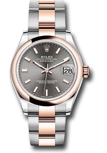 Rolex Datejust 278241 Steel and Everose Gold 31 Domed Bezel - Dark Rhodium Index Dial - Oyster Bracelet - dkrhio Main image