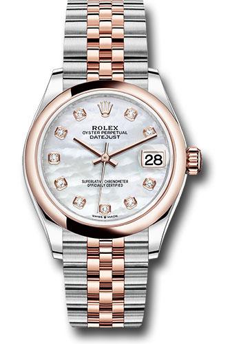Rolex Datejust 278241 Steel and Everose Gold 31 Domed Bezel - Silver Diamond Dial - Jubilee Bracelet - mdj Main image