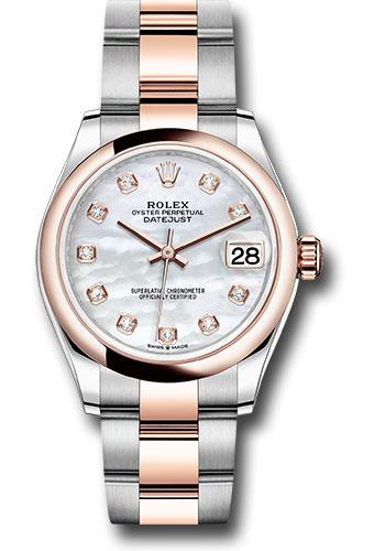 Rolex Datejust 278241 Steel and Everose Gold 31 Domed Bezel - Silver Diamond Dial - Oyster Bracelet - mdo Main image