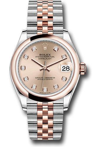 Rolex Datejust 278241 Steel and Everose Gold 31 Domed Bezel - Chocolate Diamond Dial - Jubilee Bracelet - rodj
