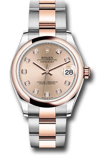 Rolex Datejust 278241 Steel and Everose Gold 31 Domed Bezel - Chocolate Diamond Dial - Oyster Bracelet - rodo