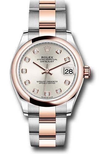 Rolex Datejust 278241 Steel and Everose Gold 31 Domed Bezel - Rose Diamond Dial - Oyster Bracelet - sdo