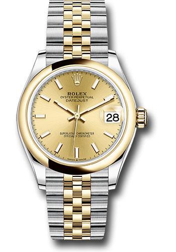 Rolex Datejust 278243 Steel and Yellow Gold 31 Domed Bezel - Champagne Index Dial - Jubilee Bracelet - chij