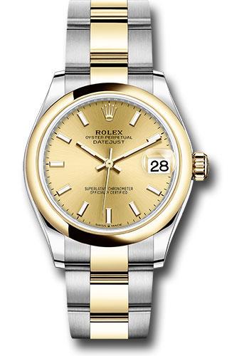Rolex Datejust 278243 Steel and Yellow Gold 31 Domed Bezel - Champagne Index Dial - Oyster Bracelet - chio Main image
