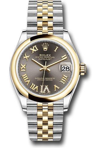 Rolex Datejust 278243 Steel and Yellow Gold 31 Domed Bezel - Dark Grey Diamond Roman Six Dial - Jubilee Bracelet - dkgdr6j Main image