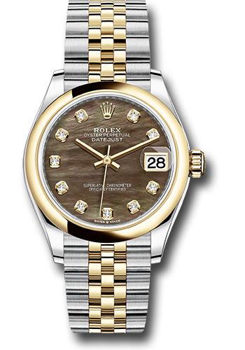 Rolex Datejust 278243 Steel and Yellow Gold 31 Domed Bezel - Dark Mother-of-Pearl Diamond Dial - Jubilee Bracelet - dkmdj Main image
