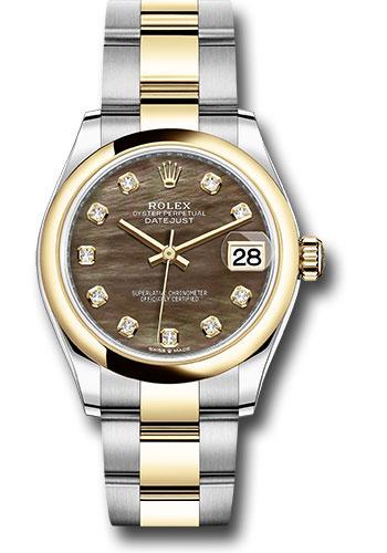 Rolex Datejust 278243 Steel and Yellow Gold 31 Domed Bezel - Dark Mother-of-Pearl Diamond Dial - Oyster Bracelet - dkmdo Main image
