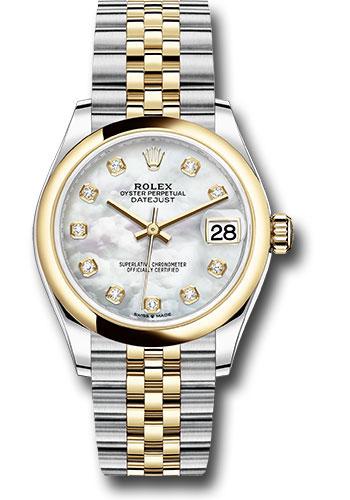 Rolex Datejust 278243 Steel and Yellow Gold 31 Domed Bezel - Mother-of-Pearl Diamond Dial - Jubilee Bracelet - mdj Main image
