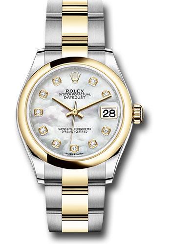 Rolex Datejust 278243 Steel and Yellow Gold 31 Domed Bezel - Mother-of-Pearl Diamond Dial - Oyster Bracelet - mdo Main image