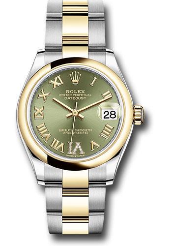 Rolex Datejust 278243 Steel and Yellow Gold 31 Domed Bezel - Olive Green Diamond Roman Six Dial - Oyster Bracelet - ogdr6o Main image
