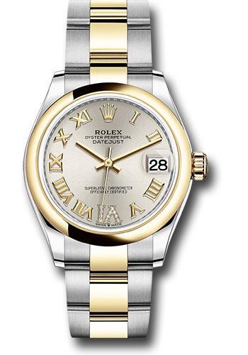 Rolex Datejust 278243 Steel and Yellow Gold 31 Domed Bezel - Silver Diamond Roman Six Dial - Oyster Bracelet - sdr6o