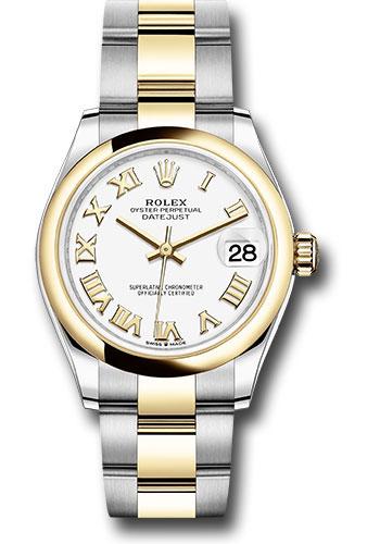 Rolex Datejust 278243 Steel and Yellow Gold 31 Domed Bezel - White Roman Dial - Oyster Bracelet - wro