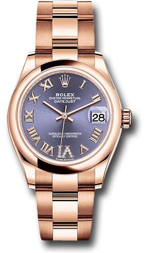 Rolex Datejust 278245 Everose Gold 31 Domed Bezel - Aubergine Diamond Six Dial - Oyster Bracelet - aubdr6o Main image