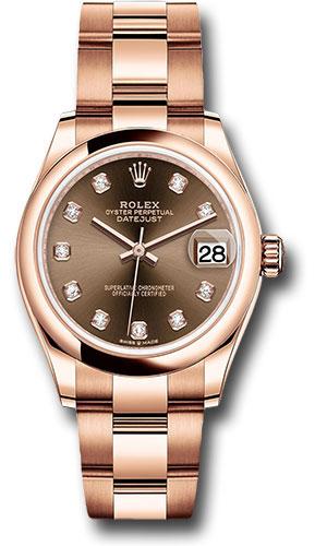Rolex Datejust 278245 Everose Gold 31 Domed Bezel - Chocolate Diamond Dial - Oyster Bracelet - chodo Main image