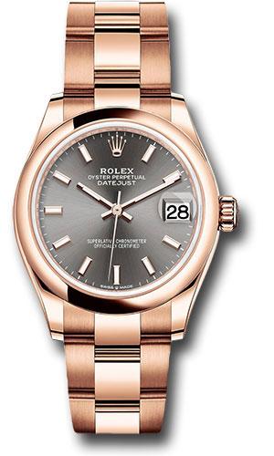 Rolex Datejust 278245 Everose Gold 31 Domed Bezel - Rhodium Index Dial - Oyster Bracelet - dkrhio Main image
