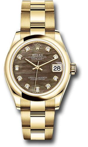 Rolex Datejust 278248 Yellow Gold 31 Domed Bezel - Dark Mother-of-Pearl Diamond Dial - Oyster Bracelet - dkmdo Main image