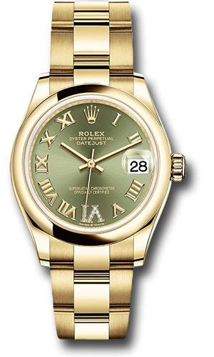 Rolex Datejust 278248 Yellow Gold 31 Domed Bezel - Olive Green Diamond Six Dial - Oyster Bracelet - ogdr6o Main image