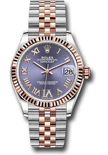 Rolex Datejust 278271 Steel and Everose Gold 31 Fluted Bezel - Chocolate Diamond Roman VI Dial - Jubilee Bracelet - aubdr6j Main image