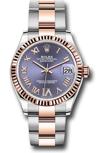 Rolex Datejust 278271 Steel and Everose Gold 31 Fluted Bezel - Chocolate Diamond Roman VI Dial - Oyster Bracelet - aubdr6o