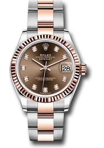 Rolex Datejust 278271 Steel and Everose Gold 31 Fluted Bezel - White Roman Dial - Oyster Bracelet - chodo Main image
