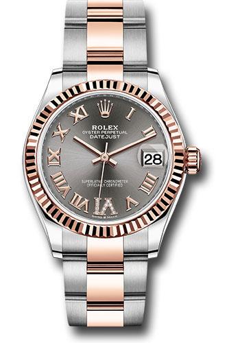 Rolex Datejust 278271 Steel and Everose Gold 31 Fluted Bezel - Mother-Of-Pearl Diamond Dial - Oyster Bracelet - dkrhdr6o Main image