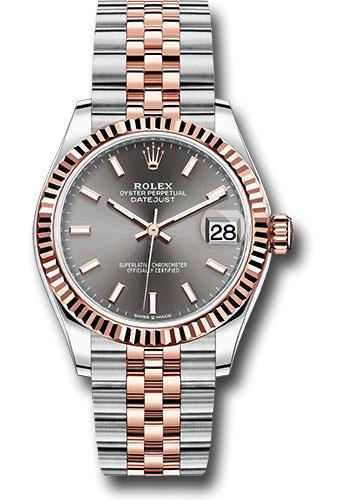 Rolex Datejust 278271 Steel and Everose Gold 31 Fluted Bezel - Dark Rhodium Index Dial - Jubilee Bracelet - dkrhij Main image