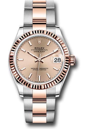 Rolex Datejust 278271 Steel and Everose Gold 31 Fluted Bezel - Rose Index Dial - Oyster Bracelet - roio