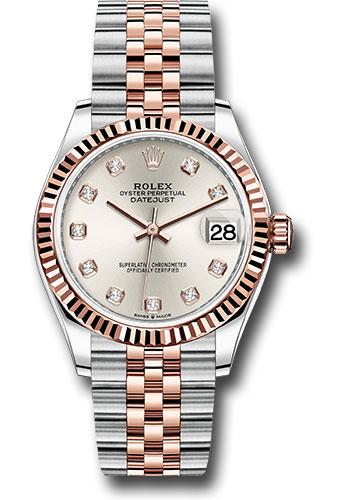 Rolex Datejust 278271 Steel and Everose Gold 31 Fluted Bezel - Rose Diamond Dial - Jubilee Bracelet - sdj
