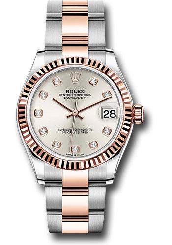 Rolex Datejust 278271 Steel and Everose Gold 31 Fluted Bezel - Rose Diamond Dial - Oyster Bracelet - sdo